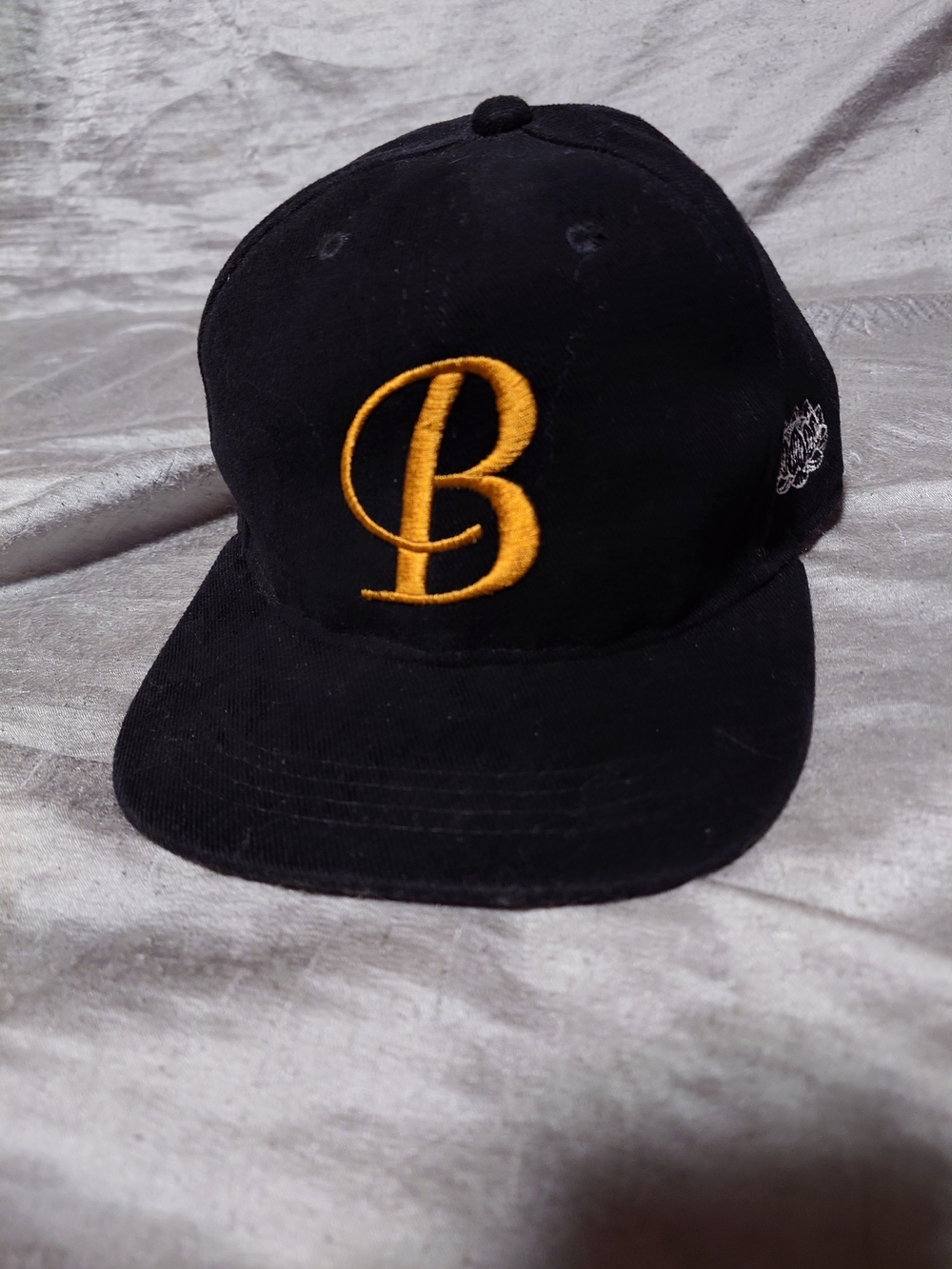 Buakaw Banchamek Gym Black Fitted Baseball Cap with Gold 'B' Embroidery